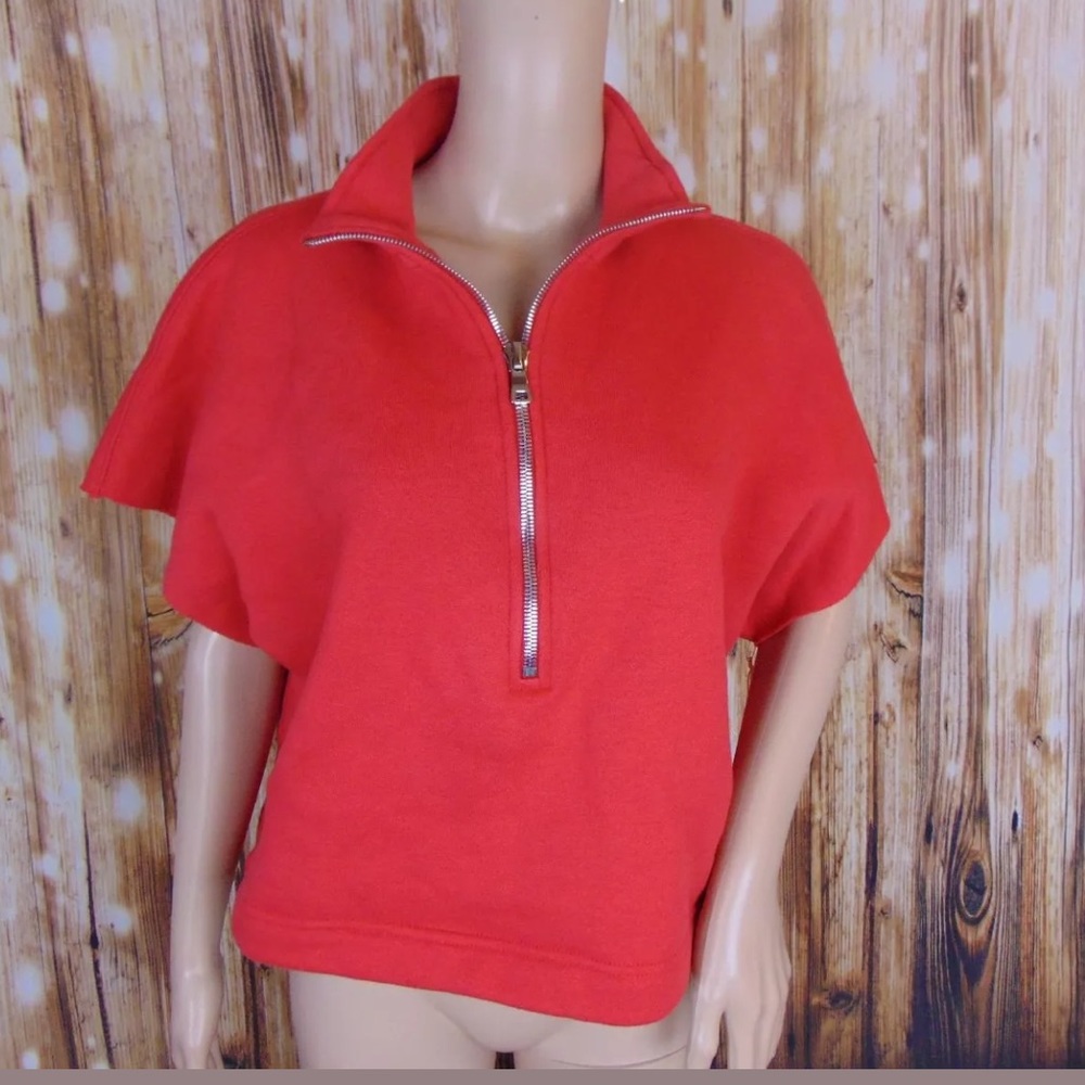 Good American Women's The Chunky Zip Pullover Sz 2